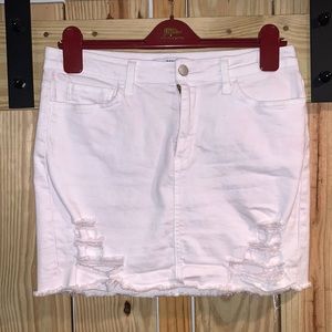 White jean skirt